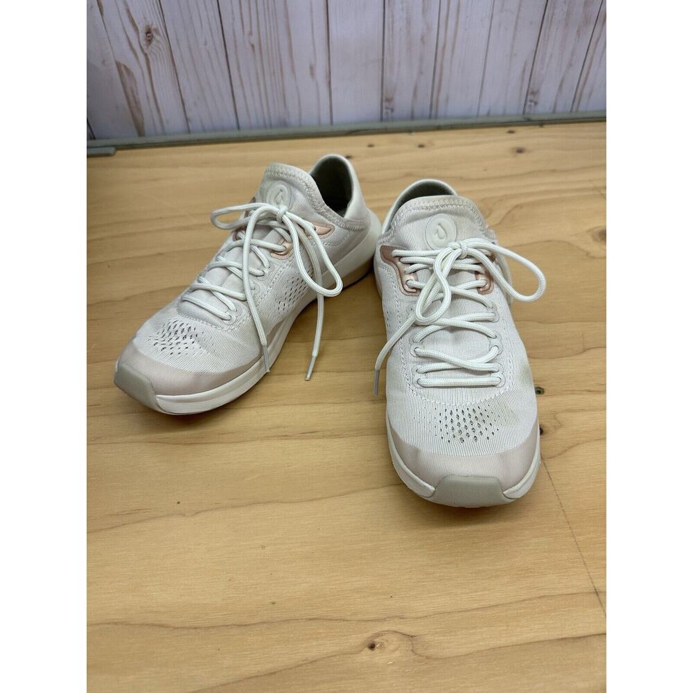 Olukai Kaholo Shoes Women’s 8 No-Mark Sneakers White Beige 20491-2020